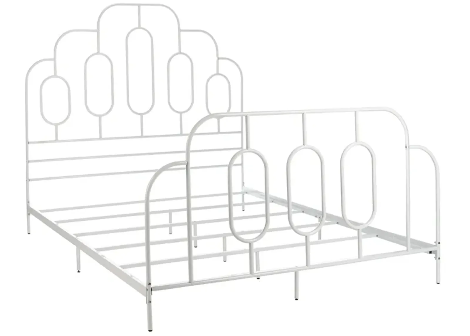 Paloma Metal Bed in White by Safavieh