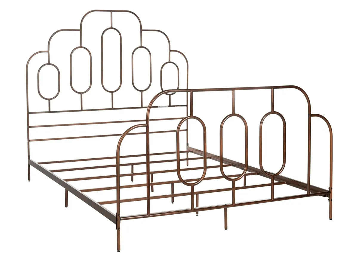 Paloma Metal Bed in Antique Bronze by Safavieh