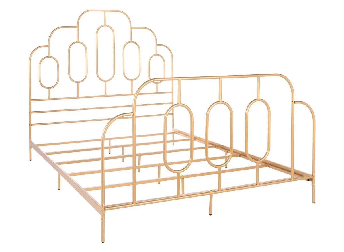 Paloma Metal Bed in Gold by Safavieh