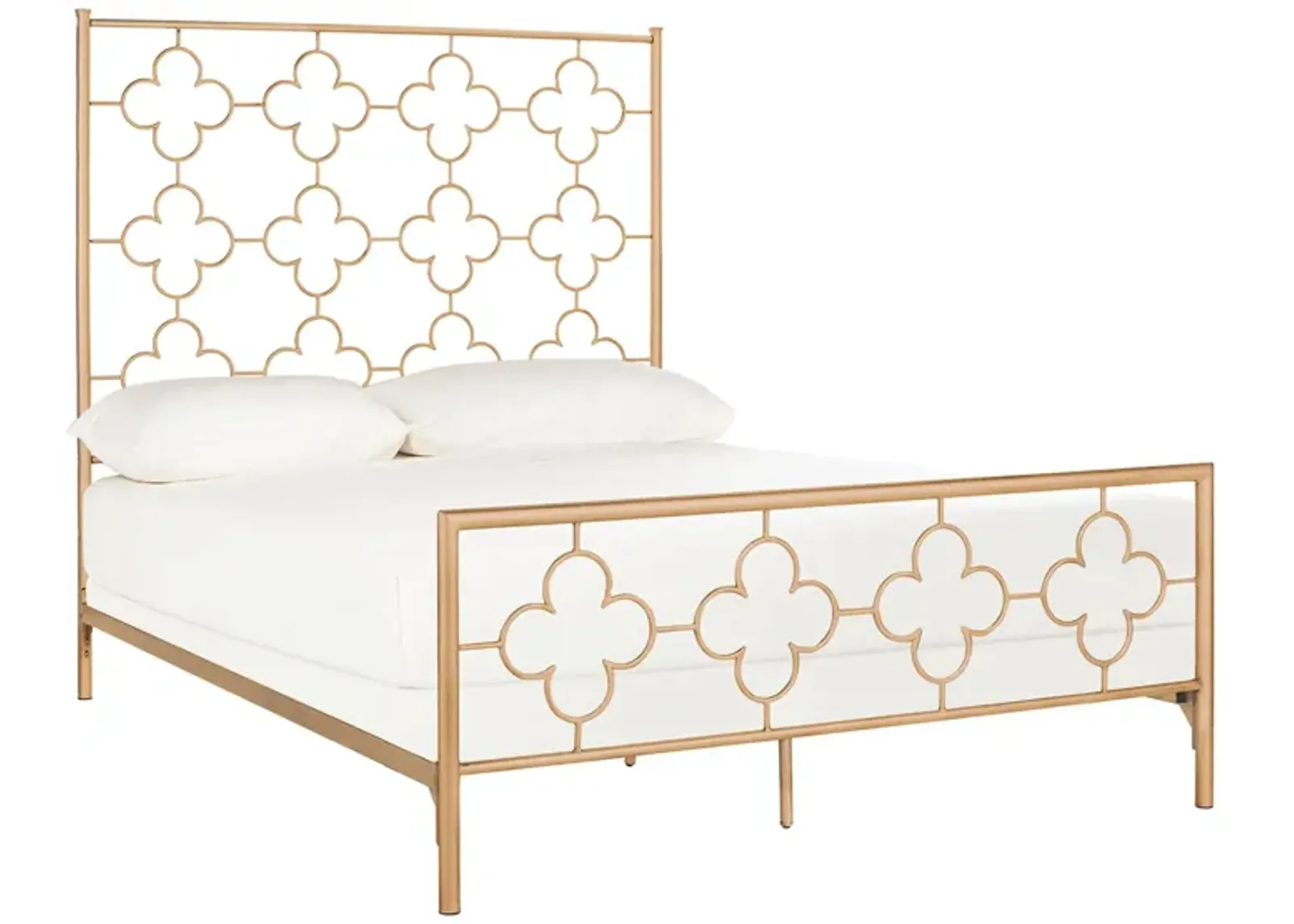 Morris Lattice Bed in Antique Gold by Safavieh