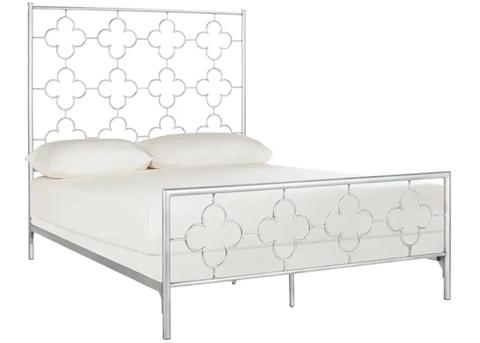 Morris Lattice Bed in Antique Silver by Safavieh