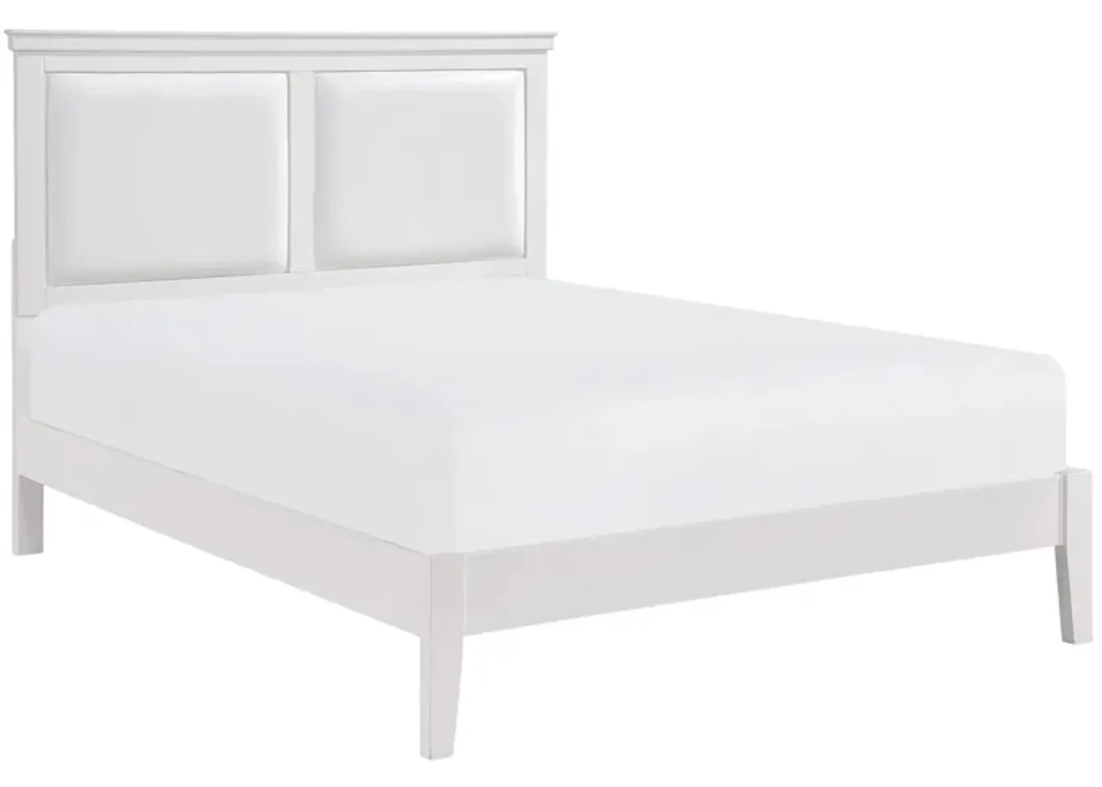 Place Upholstered Bed in White by Homelegance