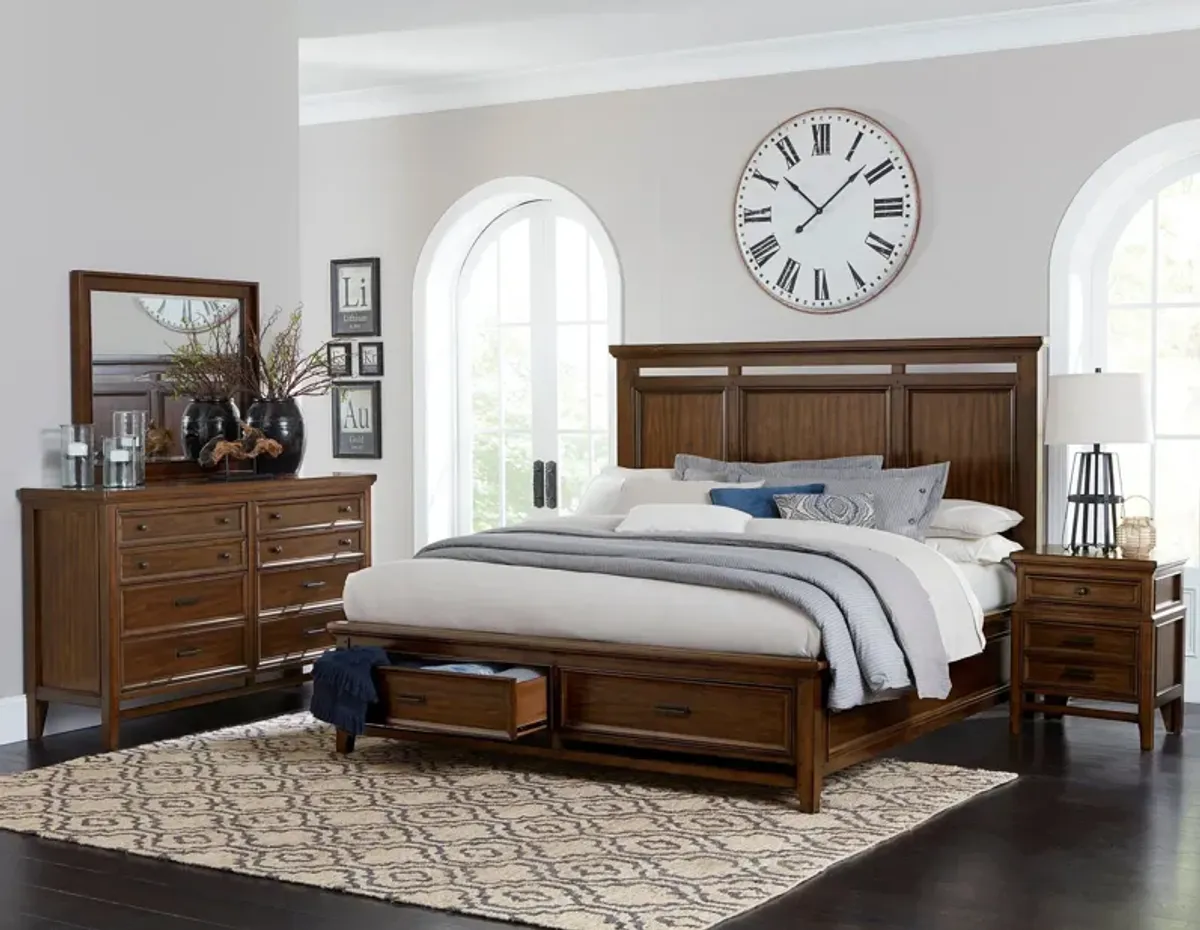 Tamsin 4-pc Bedroom Set in Brown Cherry by Homelegance