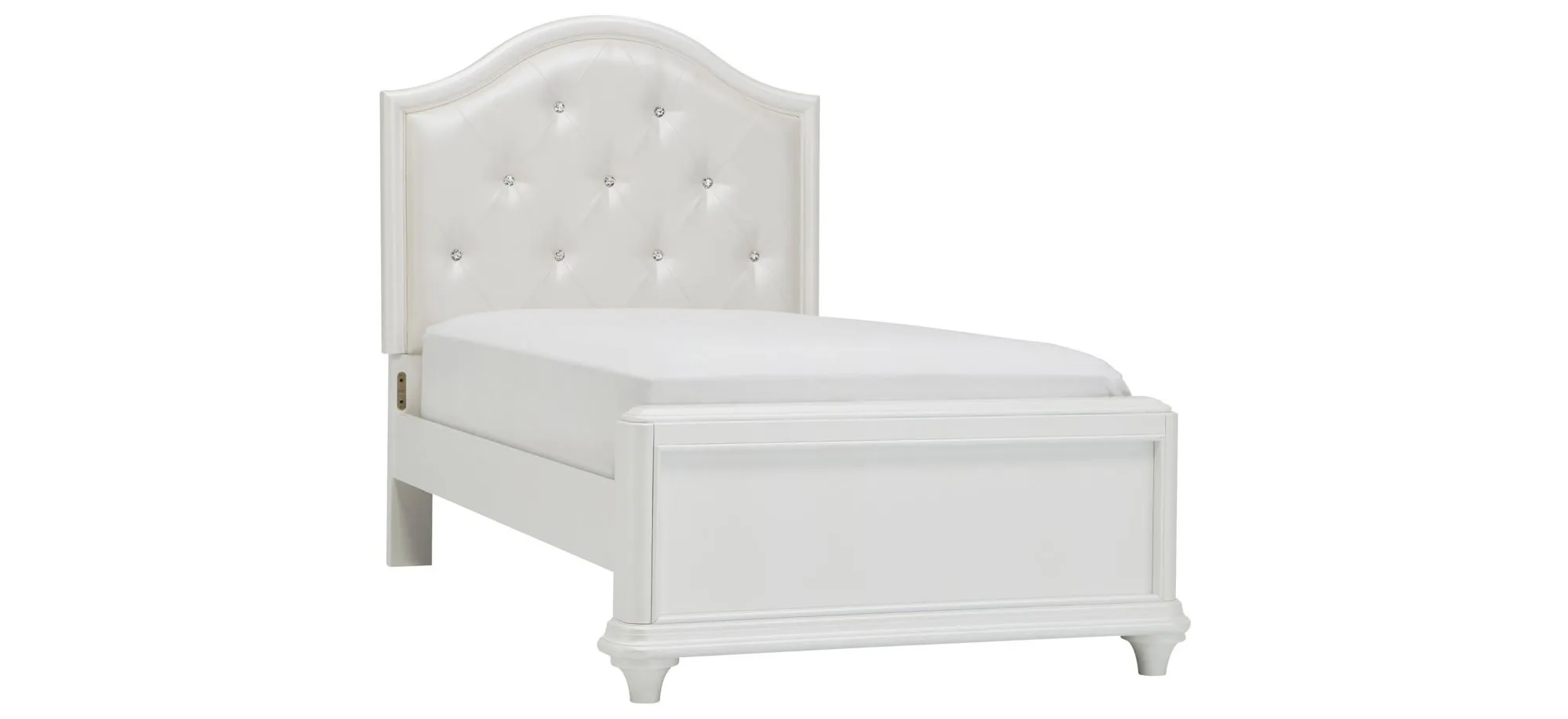 Joscelyne Bed in Irridescent White by Liberty Furniture