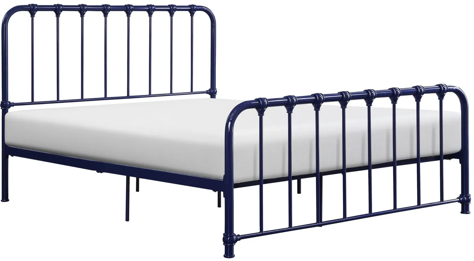 Kimmy Metal Platform Bed in Navy Blue by Homelegance