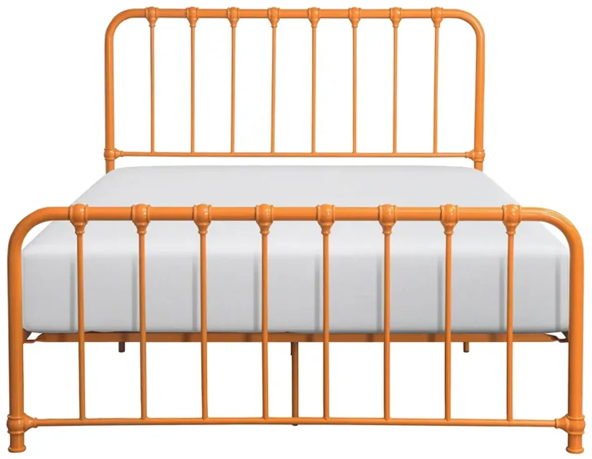 Kimmy Metal Platform Bed in Orange by Homelegance