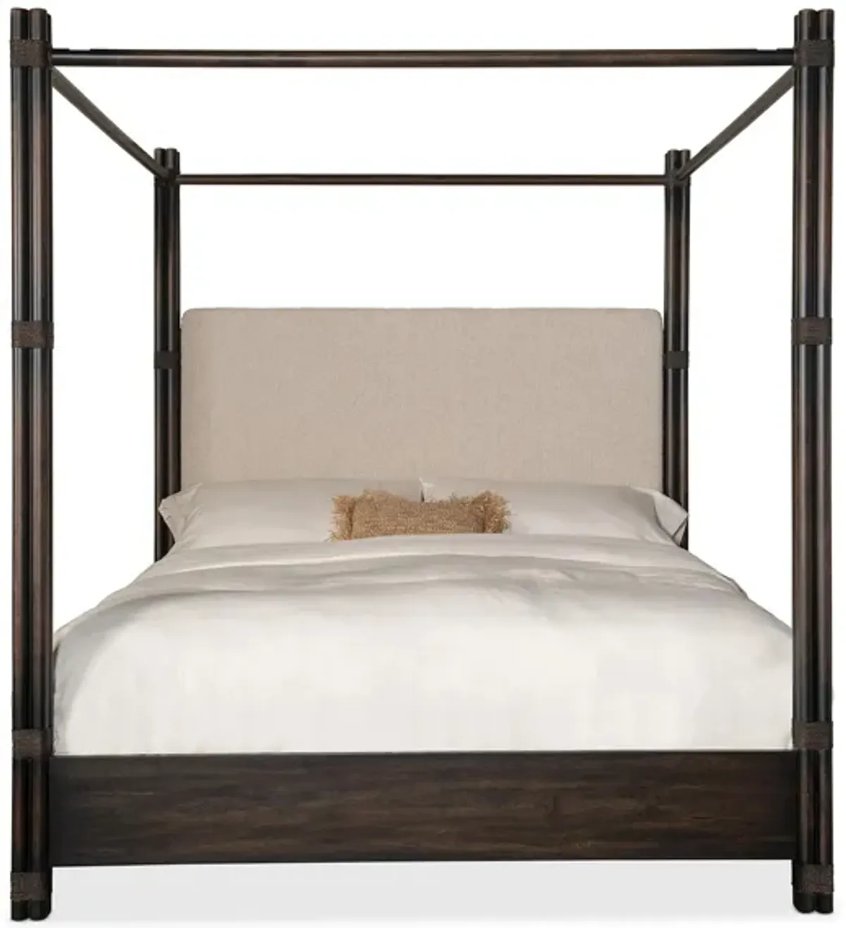 Retreat Pole Rattan Poster Bed w/Canopy