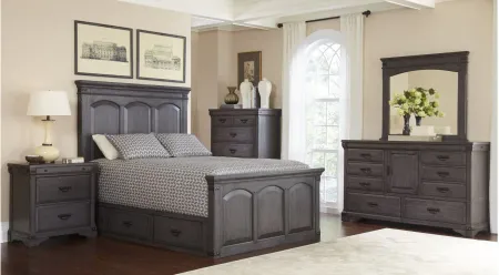 Larchmont Storage Bed in Brushed Antique Gray by Avalon Furniture