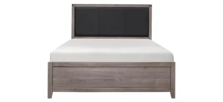 Lorenzi Upholstered Bed in Gray by Homelegance