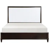 Bellamy Bed in 2-Tone Finish with Gold Trim (White and Cherry) by Homelegance