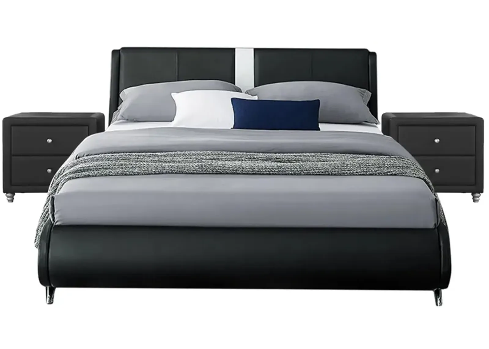 Carlton Platform Bed with 2 Nightstands