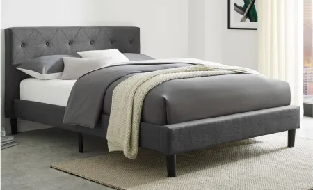 Monticello Platform Bed in Gray by CAMDEN ISLE