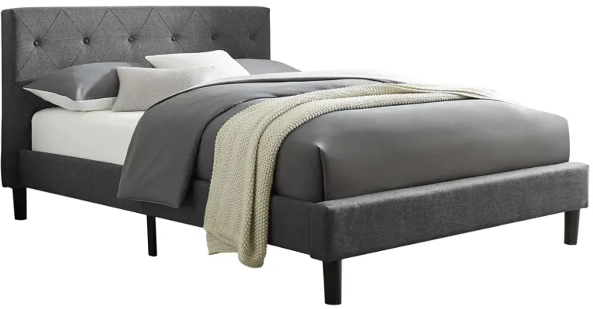 Monticello Platform Bed in Gray by CAMDEN ISLE