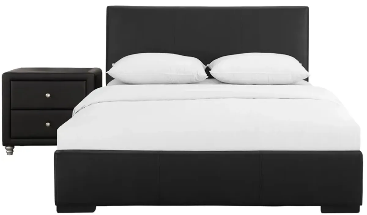 Hindes Platform Bed with 1 Nightstand