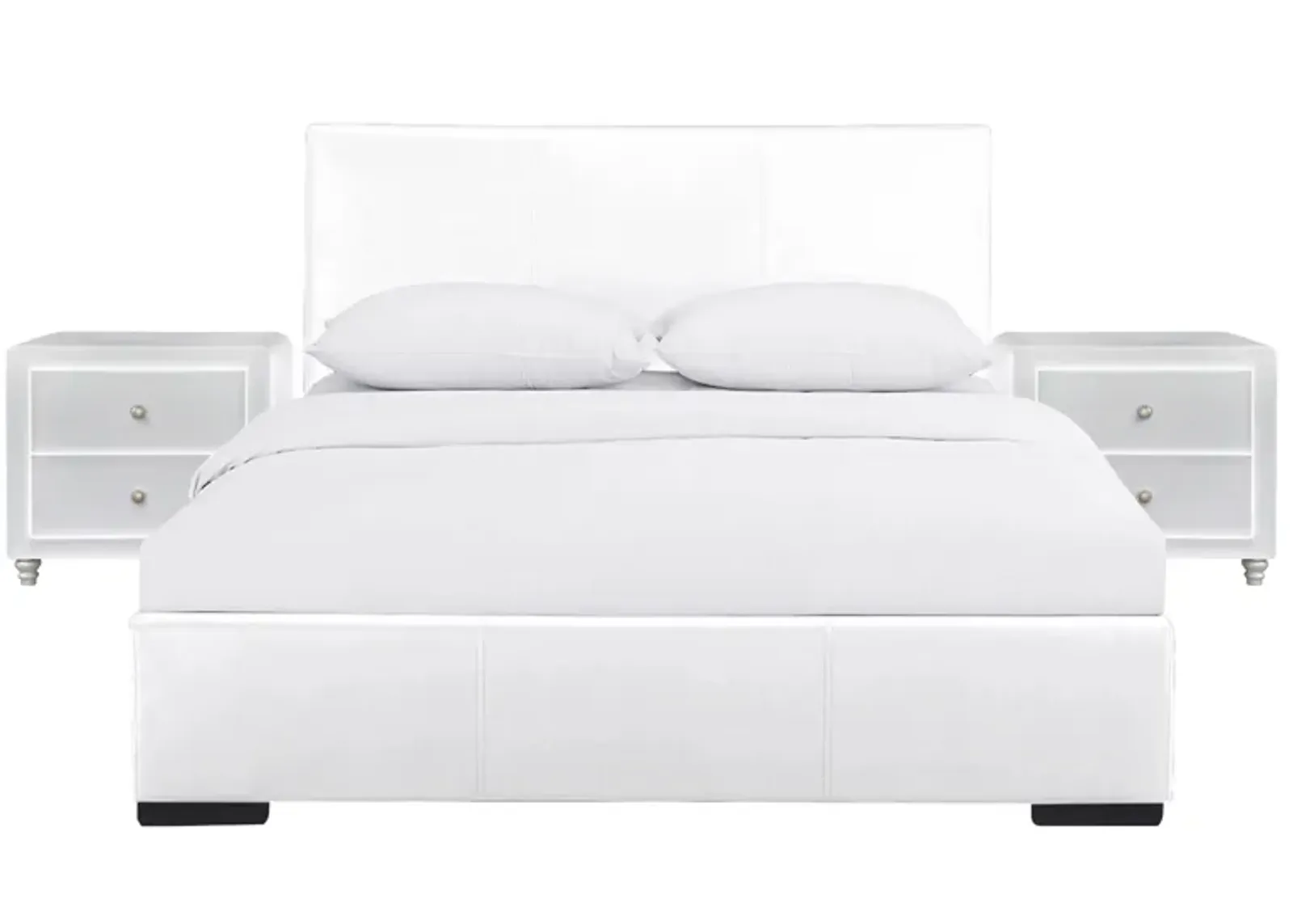 Hindes Platform Bed with 2 Nightstands