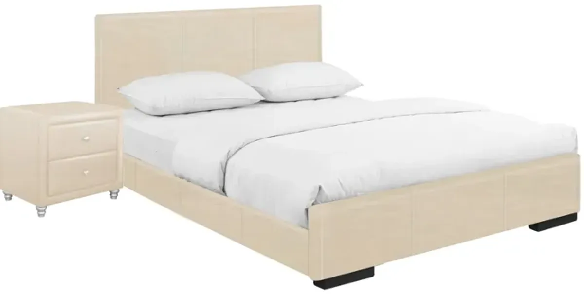 Hindes Platform Bed with 1 Nightstand