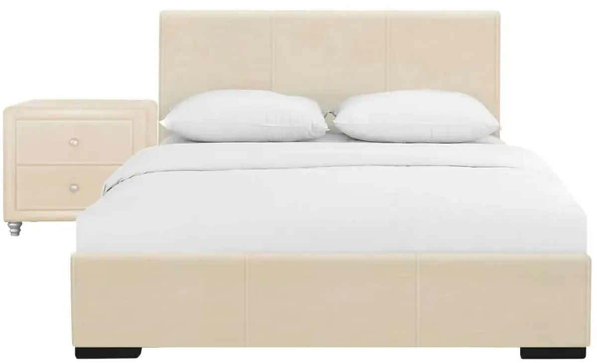 Hindes Platform Bed with 1 Nightstand