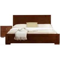 Trent Platform Bed with 1 Nightstand in Walnut by CAMDEN ISLE