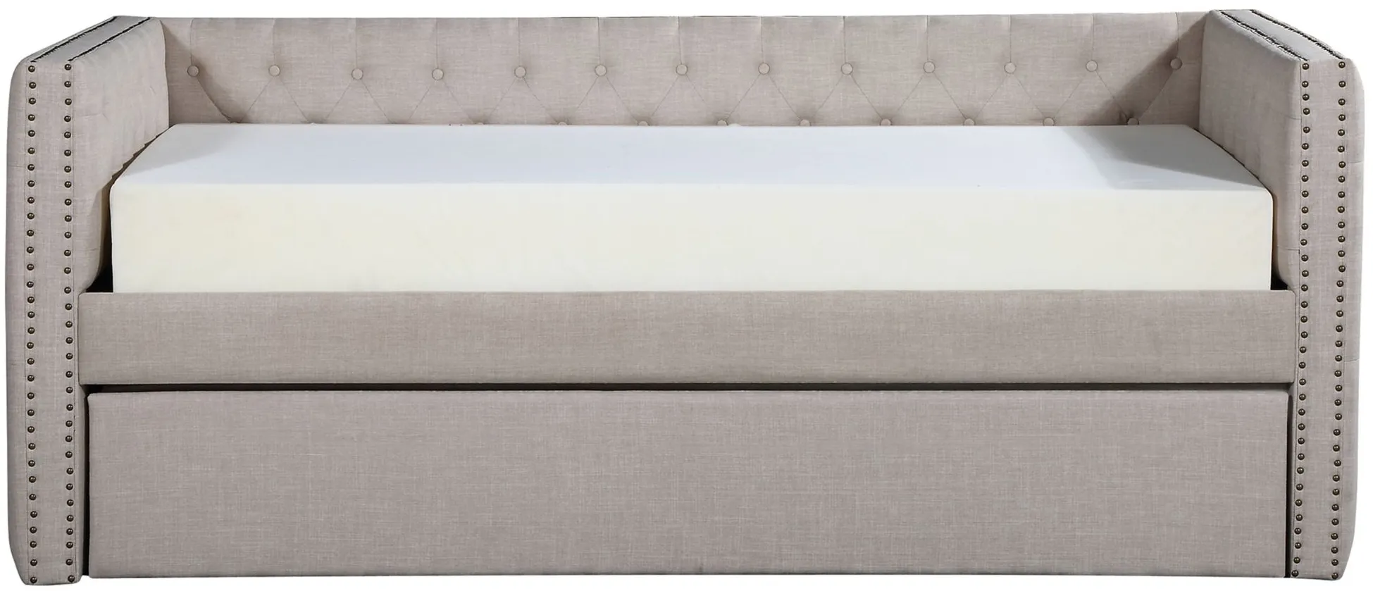 Trina Daybed with Trundle in Ivory by Crown Mark