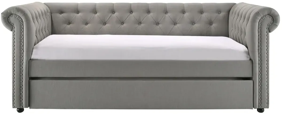 Ellie Daybed with Trundle in Gray by Crown Mark