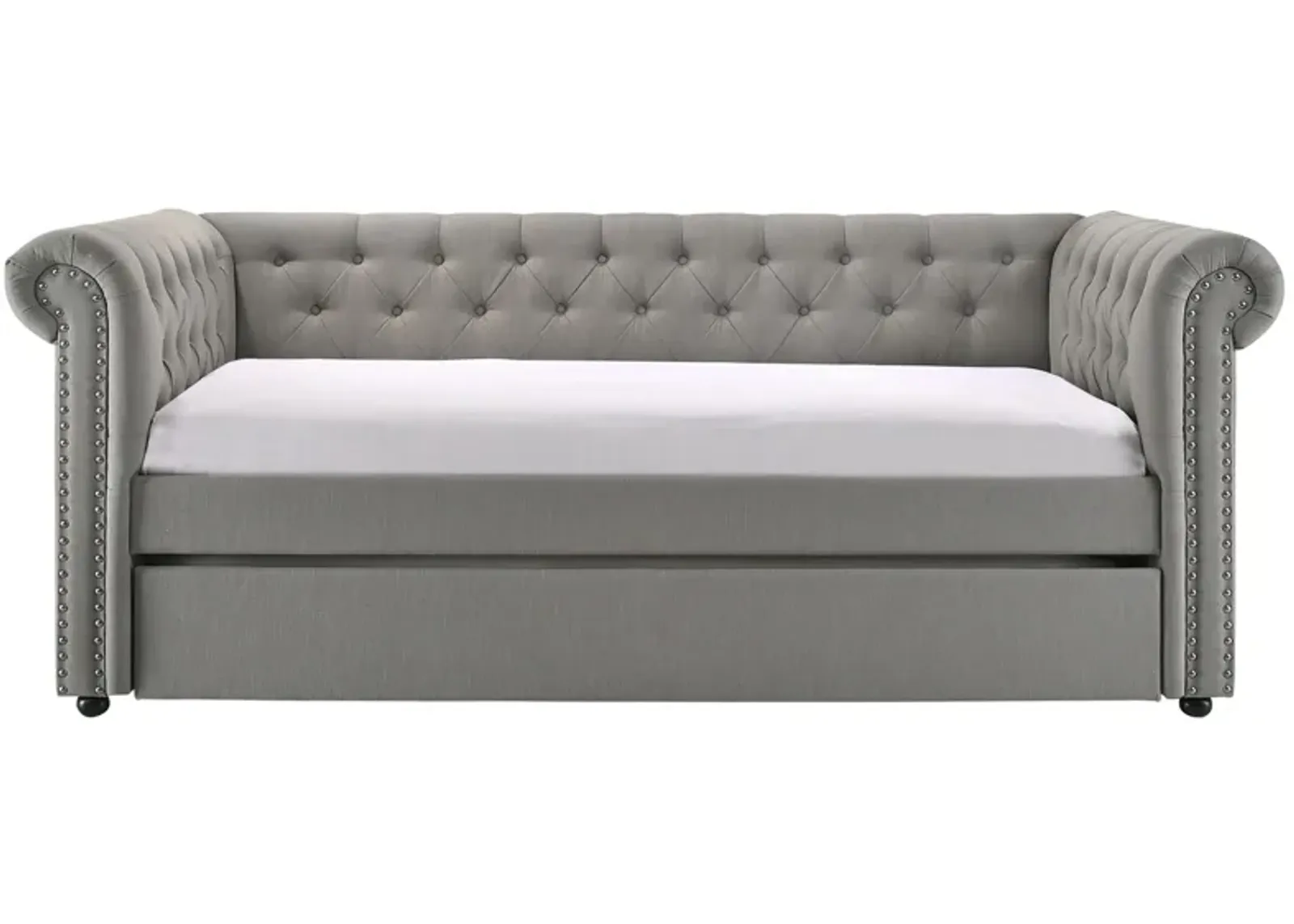 Ellie Daybed with Trundle in Gray by Crown Mark