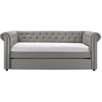 Ellie Daybed with Trundle in Gray by Crown Mark