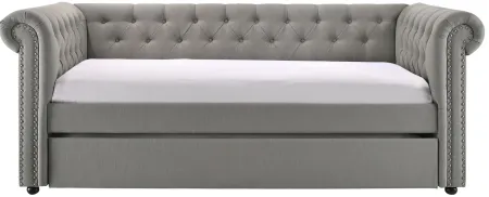 Ellie Daybed with Trundle in Gray by Crown Mark