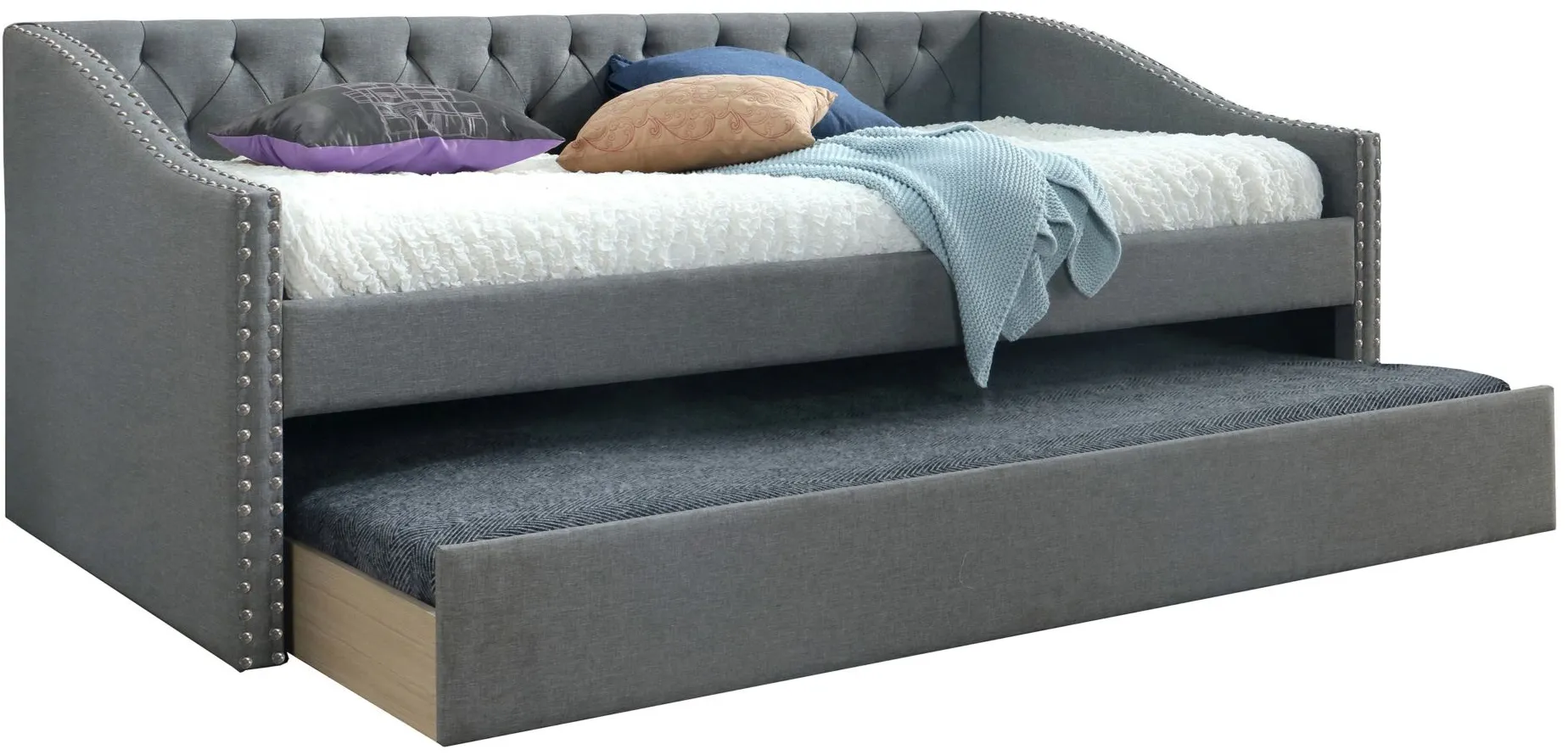 Loretta Daybed with Trundle in Gray by Crown Mark