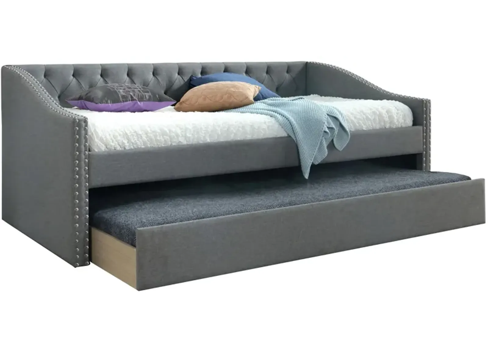 Loretta Daybed with Trundle in Gray by Crown Mark