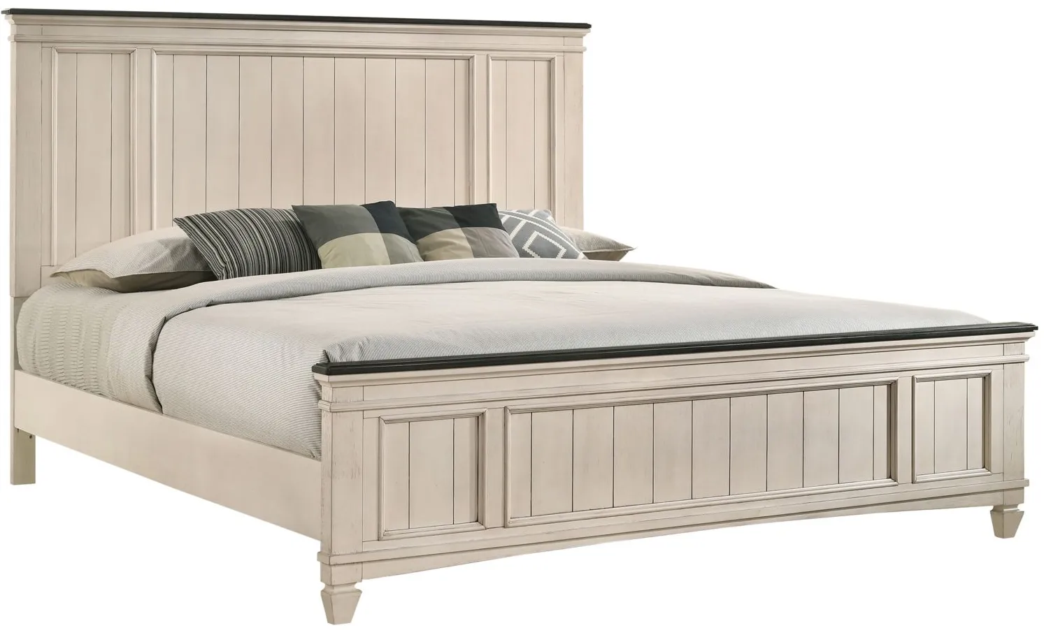 Sawyer Bed in Antique White and Brown by Crown Mark
