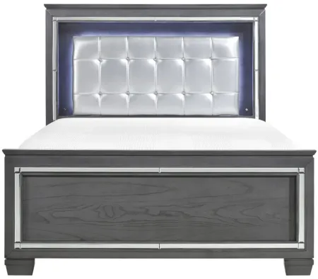Brambley Bed with LED Lighting in Gray by Homelegance
