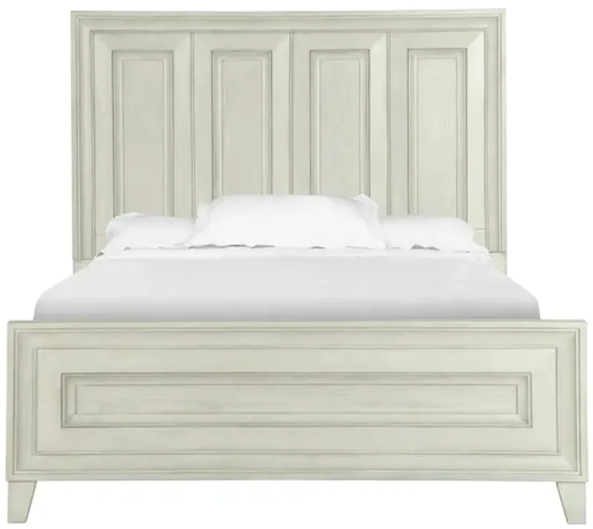 Raelynn Panel Bed in Weathered White by Magnussen Home