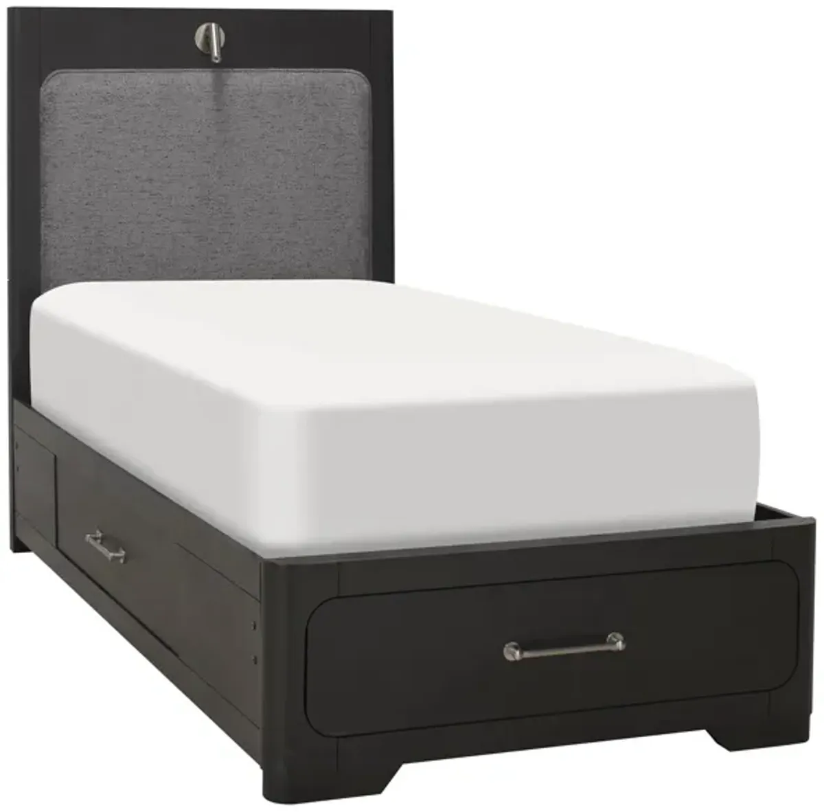 Palmer Lake Twin Storage Bed in Black by Najarian