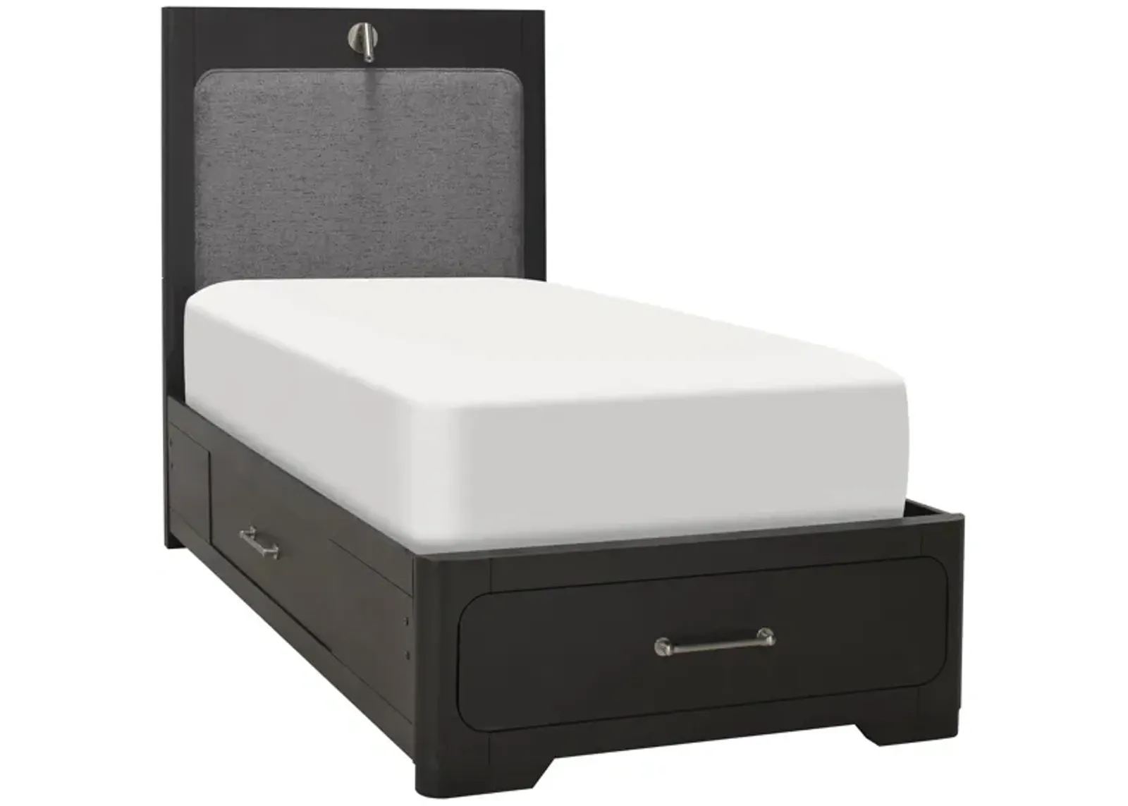 Palmer Lake Twin Storage Bed in Black by Najarian