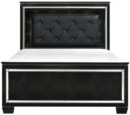 Brambley Bed with LED Lighting in Black by Homelegance