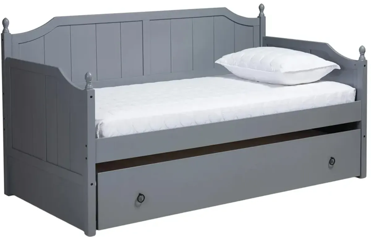 Millie Daybed with Trundle in Gray by Wholesale Interiors