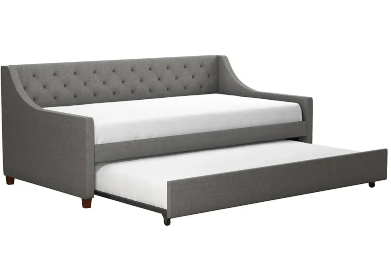 Her Majesty Daybed in Gray Linen by DOREL HOME FURNISHINGS