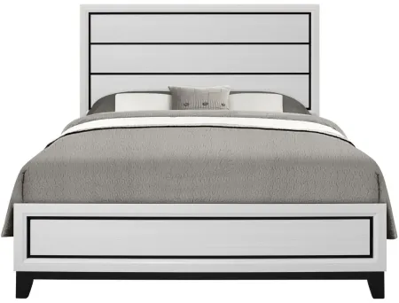 Kate White Bed in White by Global Furniture Furniture USA
