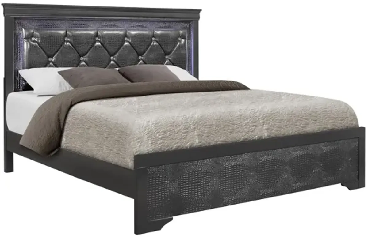 Pompei King Bed w/ LED Light