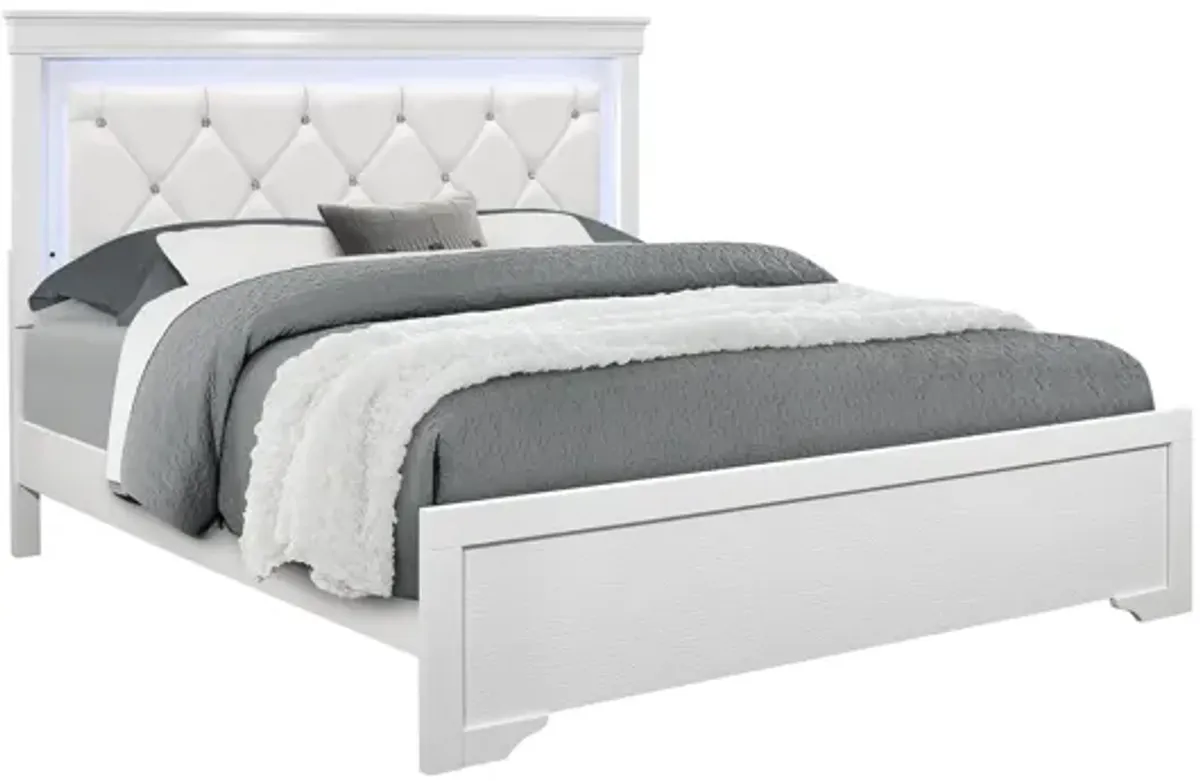 Pompei King Bed w/ LED Light