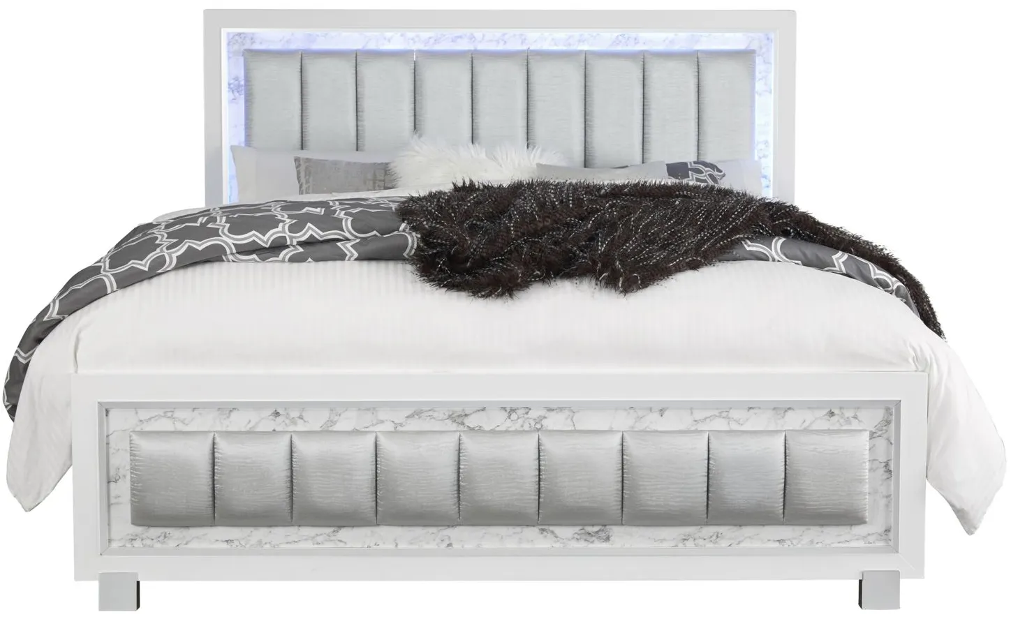 Santorini Bed in White by Global Furniture Furniture USA