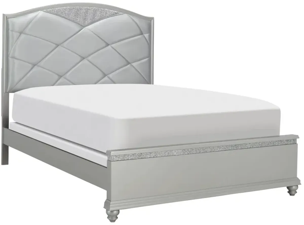 Amina Bed in Silver by Crown Mark