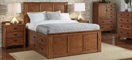 Mission Hill Storage Bed in Harvest by A-America