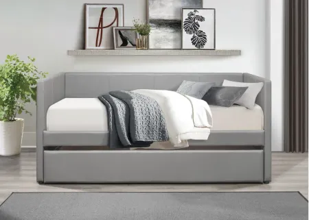 Charlie Daybed with Trundle in Gray by Homelegance