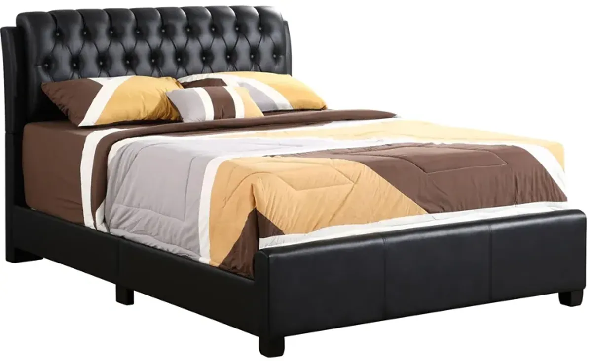 Marilla Upholstered Bed in Black by Glory Furniture