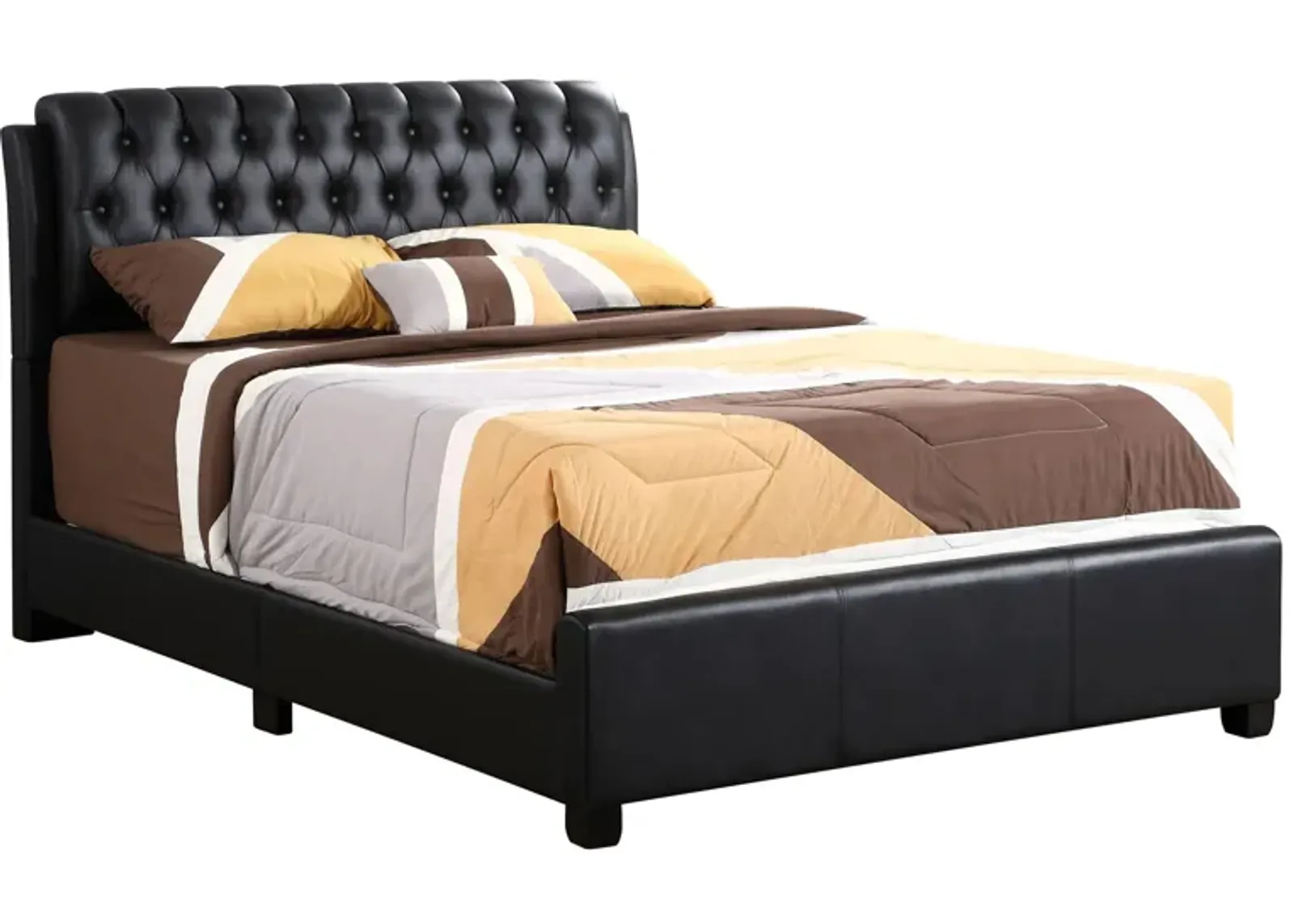 Marilla Upholstered Bed in Black by Glory Furniture