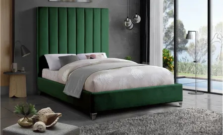 Via King Bed in Green by Meridian Furniture