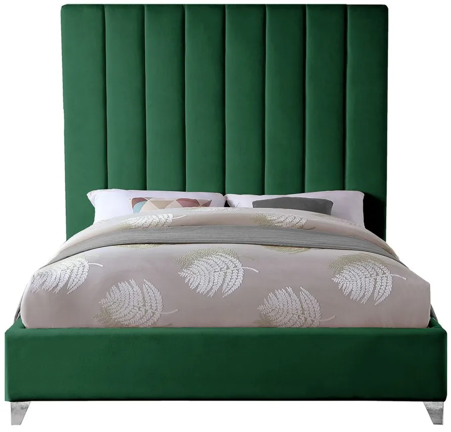 Via King Bed in Green by Meridian Furniture