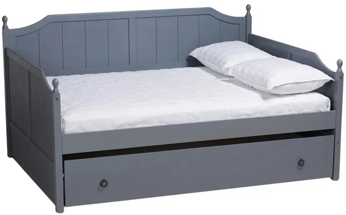 Millie Daybed with Trundle in Gray by Wholesale Interiors