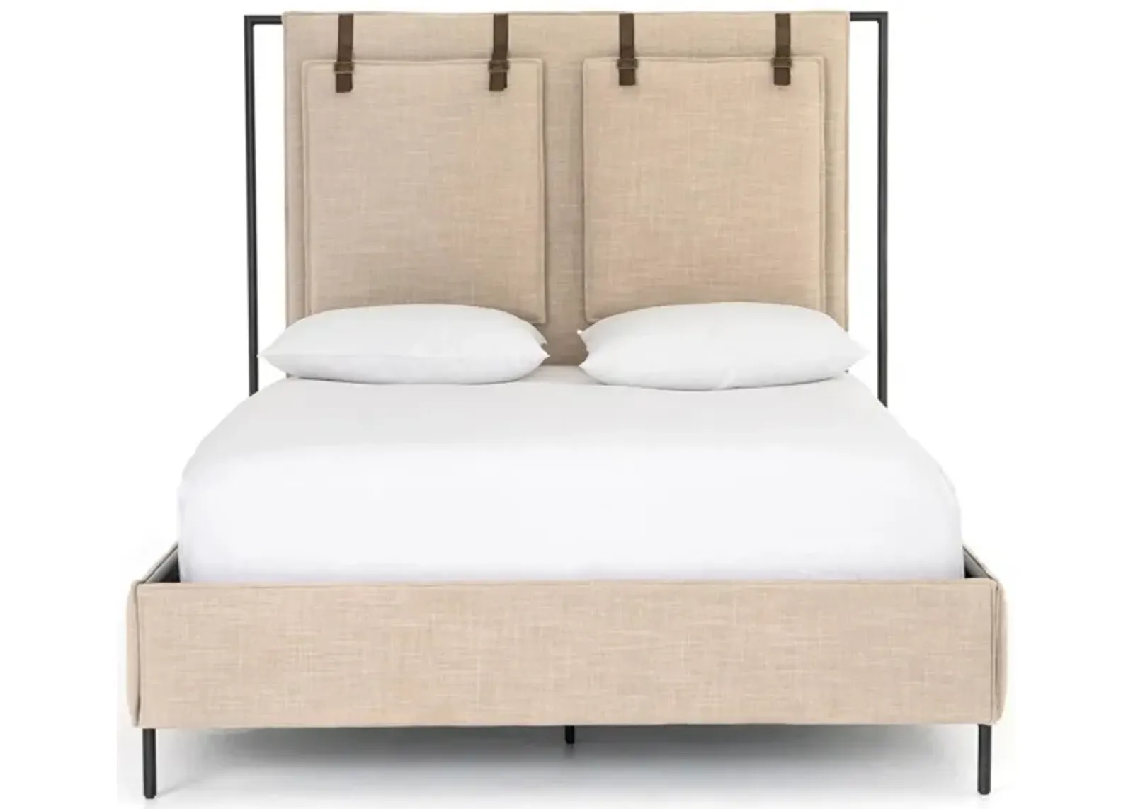 Leigh Upholstered Bed in Palm Ecru by Four Hands